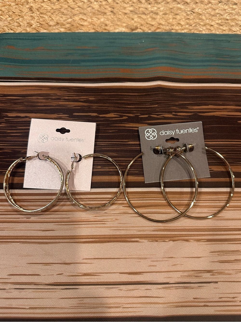 Daisy Fuentes Gold-Tone Large Hoop Earrings Set